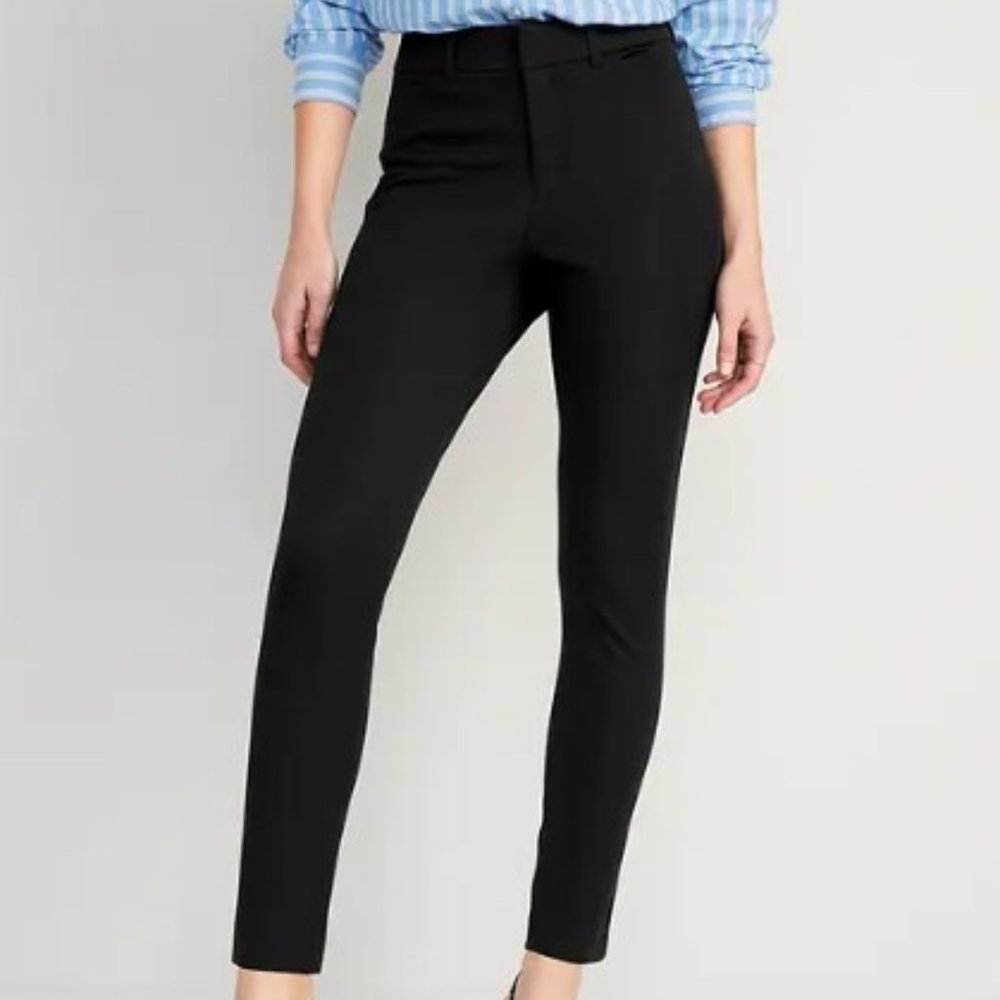 Old Navy High Waisted Pixie Skinny Ankle Pants - Black Jack